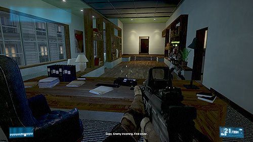 W tej misji przyjdzie wam przedzierać się przez liczne korytarze i obszerne sale biurowca - Misja 4- Atak i Ucieczka | Kooperacja | Battlefield 3 - Battlefield 3 - poradnik do gry