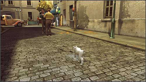 Przez chwilę wcielasz się w Milusia - psa Tintina - Rozdziały 1 - 4 - Opis przejścia - Przygody Tintina: Gra Komputerowa - poradnik do gry