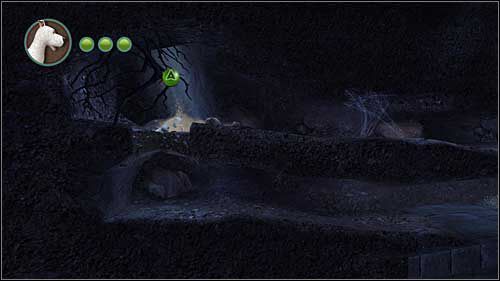 Biegnij cały czas przed siebie postępując zgodnie z poleceniami na ekranie, aby wykonywać konkretne czynności, jak na przykład przekopywanie się przez zwały ziemi - Rozdział 5 - Park - Opis przejścia - Przygody Tintina: Gra Komputerowa - poradnik do gry