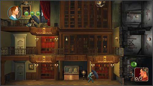 W komnacie znajduje się dwóch przeciwników z parasolami - Rozdziały 8 - 11 - Opis przejścia - Przygody Tintina: Gra Komputerowa - poradnik do gry