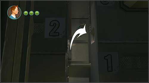 Pionowym kominem dostaniesz się wyżej przeskakując pomiędzy drabinami - Rozdział 12 - Na tropie Allana (2) - Opis przejścia - Przygody Tintina: Gra Komputerowa - poradnik do gry