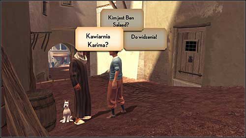 Kiedy znajdziesz się w mieście podchodź po kolei do tubylców i spróbuj ich przepytać - Rozdział 18 - Wejście do pałacu - Opis przejścia - Przygody Tintina: Gra Komputerowa - poradnik do gry
