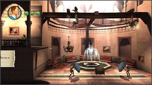 Dwaj panowie z parasolami są łatwi do usunięcia - Rozdział 19 - Pałac Omara Ben Salaada (3) - Opis przejścia - Przygody Tintina: Gra Komputerowa - poradnik do gry