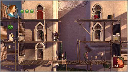 Tam wejdź wyżej i weź banany - Rozdział 19 - Pałac Omara Ben Salaada (3) - Opis przejścia - Przygody Tintina: Gra Komputerowa - poradnik do gry