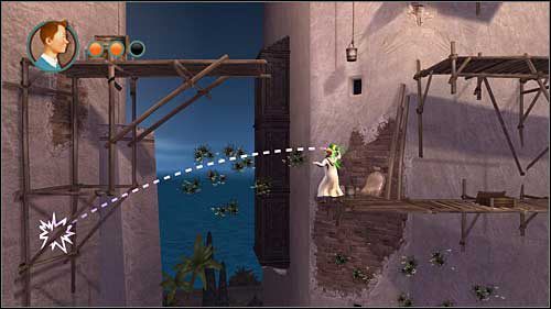 W drodze powrotnej możesz pozbyć się rojów insektów rzucając w nie wybuchowymi butelkami - Rozdział 20 - Ostatni zwój - Opis przejścia - Przygody Tintina: Gra Komputerowa - poradnik do gry