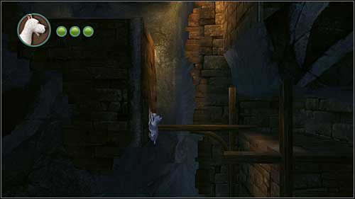 Miluś całkiem zwinnie wspina się po pionowych ścianach - Rozdział 24 - W podmorskich jaskiniach (2) - Opis przejścia - Przygody Tintina: Gra Komputerowa - poradnik do gry