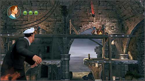 Czas na następną rozprawę z kapitanem Allanem - Rozdziały 26 - 27 - Opis przejścia - Przygody Tintina: Gra Komputerowa - poradnik do gry