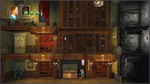 Znajdziesz się w bibliotece - Rozdziały 29 - 30 - Opis przejścia - Przygody Tintina: Gra Komputerowa - poradnik do gry