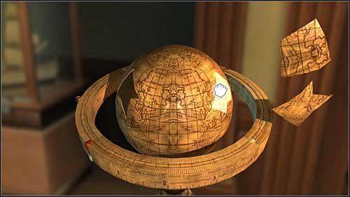 Będziesz musiał ułożyć trzy brakujące fragmenty na globusie - Rozdziały 31 - 32 - Opis przejścia - Przygody Tintina: Gra Komputerowa - poradnik do gry