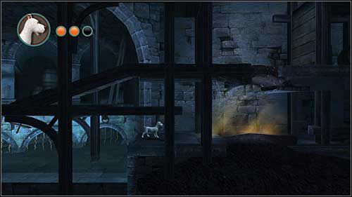 Po pierwszej potyczce ze szczurami Miluś przekopie się przez niski tunel, a następnie będzie musiał skoczyć na drugą stronę kładki ponad wodą - Rozdziały 2, 5, 6 - Złote kraby - Przygody Tintina: Gra Komputerowa - poradnik do gry