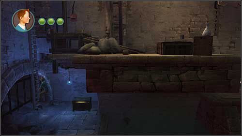 Kawałek dalej zejdziesz sporo niżej - Rozdziały 2, 5, 6 - Złote kraby - Przygody Tintina: Gra Komputerowa - poradnik do gry