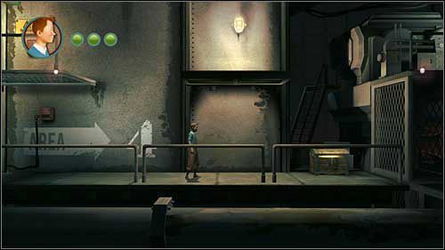 Zaraz na początku etapu, zamiast przeskakiwać w prawo po półce-zapadni prawie pod nią znajduje się pierwszy złoty krab - Rozdział 12 - Na tropie Allana - Złote kraby - Przygody Tintina: Gra Komputerowa - poradnik do gry