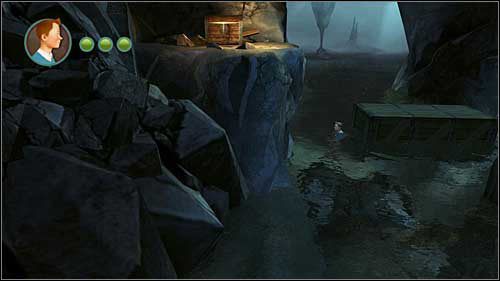 Po ucieczce przed meduzami wynurzysz się w jaskini patrolowanej przez wrogów - Rozdział 24 - W podmorskich jaskiniach - Złote kraby - Przygody Tintina: Gra Komputerowa - poradnik do gry