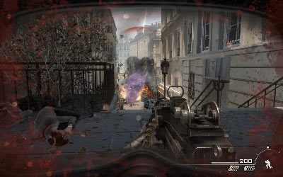 Podążaj za swoim oddziałem, aż dotrzesz do wąskiej uliczki na dole schodów - II- Back and Drag | Opis przejścia gry | Call of Duty Modern Warfare 3 - Call of Duty: Modern Warfare 3 - opis przejścia i operacje specjalne - poradnik do gry