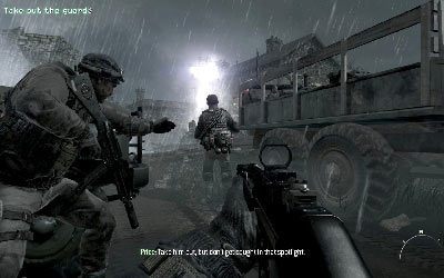 Początkowo po prostu podążaj za Pricem i wypełniaj wszystkie jego polecenia, aby uniknąć wrogich patroli - III- Stronghold | Opis przejścia gry | Call of Duty Modern Warfare 3 - Call of Duty: Modern Warfare 3 - opis przejścia i operacje specjalne - poradnik do gry
