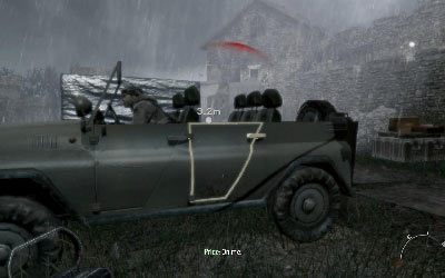 Po dotarciu na plac za mostem udaj się w stronę pojazdu stojącego z prawej - III- Stronghold | Opis przejścia gry | Call of Duty Modern Warfare 3 - Call of Duty: Modern Warfare 3 - opis przejścia i operacje specjalne - poradnik do gry
