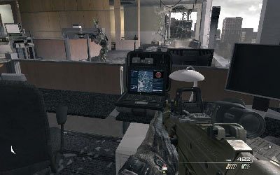 Trafisz do pomieszczenia biurowego wypełnionego wrogami - III- Scorched Earth | Opis przejścia gry | Call of Duty Modern Warfare 3 - Call of Duty: Modern Warfare 3 - opis przejścia i operacje specjalne - poradnik do gry