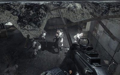 Kiedy okaże się, że są one nie do sforsowania wejdź na górę po schodach i pod wiatrakiem, w miejscu wskazanym przez Pricea, podłóż ładunki wybuchowe - III- Down the Rabbit Hole | Opis przejścia gry | Call of Duty Modern Warfare 3 - Call of Duty: Modern Warfare 3 - opis przejścia i operacje specjalne - poradnik do gry