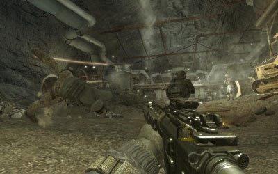 Po paru chwilach do lokacji wleci śmigłowiec bojowy i transportowy - III- Down the Rabbit Hole | Opis przejścia gry | Call of Duty Modern Warfare 3 - Call of Duty: Modern Warfare 3 - opis przejścia i operacje specjalne - poradnik do gry