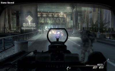 Po wyjściu z furgonetki zacznij iść przed siebie i eliminować kolejnych wrogów - III- Dust to Dust | Opis przejścia gry | Call of Duty Modern Warfare 3 - Call of Duty: Modern Warfare 3 - opis przejścia i operacje specjalne - poradnik do gry