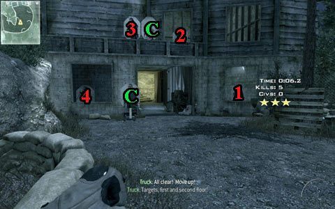 Kiedy dotrzesz do budynku zacznij eliminować pojawiających się wrogów - Stay Sharp | Operacje Specjalne | Call of Duty Modern Warfare 3 - Call of Duty: Modern Warfare 3 - opis przejścia i operacje specjalne - poradnik do gry