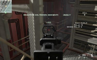 Zastosuj tutaj taktykę podobną, jak w poprzednim pomieszczeniu, to znaczy zacznij krążyć między czerwonymi filarami i eliminuj kolejnych przeciwników - Over Reactor | Operacje Specjalne | Call of Duty Modern Warfare 3 - Call of Duty: Modern Warfare 3 - opis przejścia i operacje specjalne - poradnik do gry