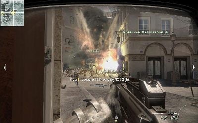 Po wyjściu na zewnątrz załatw kilku żołnierzy, którzy wbiegną na górę po schodach z lewej - Toxic Paradise | Operacje Specjalne | Call of Duty Modern Warfare 3 - Call of Duty: Modern Warfare 3 - opis przejścia i operacje specjalne - poradnik do gry