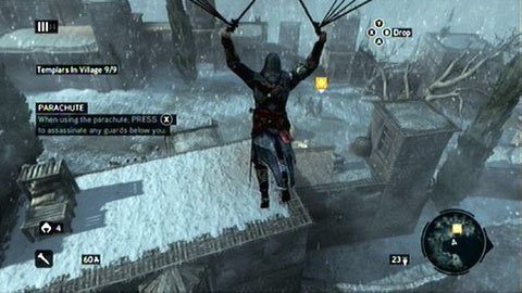 Poczekaj na górze 3-4 sekundy, a następnie skocz w dół (RT+A) - Sekwencja 1 - A Sort of Homecoming (3) | Opis przejścia AC Revelations - Assassins Creed: Revelations - poradnik do gry