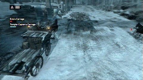 Gdy rozpocznie się druga faza, sam będziesz musiał unikać zepchnięcia na głazy - Sekwencja 1 - A Sort of Homecoming (4) | Opis przejścia AC Revelations - Assassins Creed: Revelations - poradnik do gry