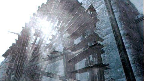 Po śmierci strażnika, wejdź schodami na górę, a następnie na obracające się niedaleko koło - Sekwencja 1 - A Sort of Homecoming (5) | Opis przejścia AC Revelations - Assassins Creed: Revelations - poradnik do gry