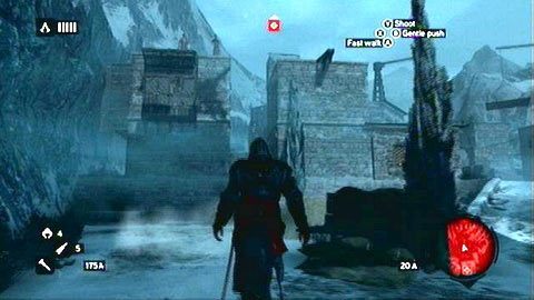Podczas gdy będziesz wdrapywał się na ścianę, dwóch strażników zacznie do ciebie strzelać - Sekwencja 1 - A Sort of Homecoming (5) | Opis przejścia AC Revelations - Assassins Creed: Revelations - poradnik do gry