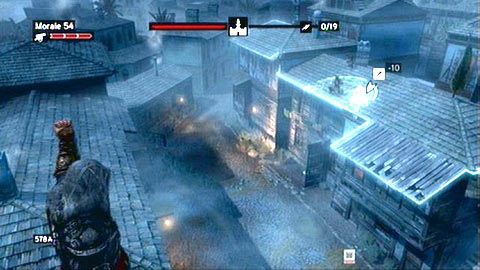 Ustaw dwóch strzelców na tym samym dachu, na którym stoi lider, a zatrzymasz pierwszy falę templariuszy - Sekwencja 2 - The Crossroads of The World (6) | Opis przejścia AC Revelations - Assassins Creed: Revelations - poradnik do gry