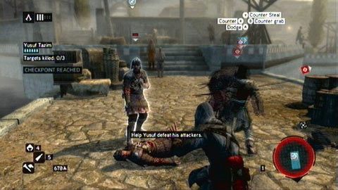 Zaraz po rozpoczęciu wspomnienia zostaniesz zaatakowany przez oddział strażników - Sekwencja 2 - The Crossroads of The World (7) | Opis przejścia AC Revelations - Assassins Creed: Revelations - poradnik do gry