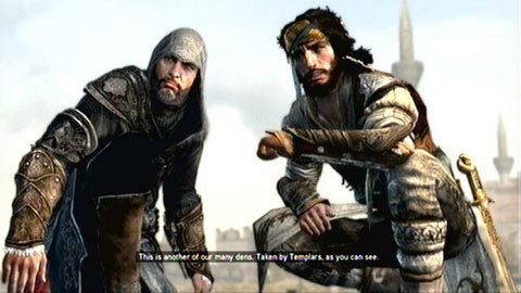 W pewnym momencie Yusuf zatrzyma się - Sekwencja 2 - The Crossroads of The World (7) | Opis przejścia AC Revelations - Assassins Creed: Revelations - poradnik do gry