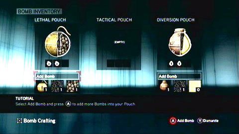 Teraz twoim zadaniem jest stworzenie bomby przez wybrania opcji Craft bomb, a następnie dodanie jest do swego ekwipunku (Add bomb) - Sekwencja 3 - Lost and Found (3-5) | Opis przejścia Assassins Creed Revelations - Assassins Creed: Revelations - poradnik do gry