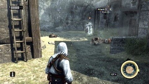 Dwóch kolejnych biedaków znajdziesz na wyższym poziomie wzgórza, na lewo od ścieżki - Sekwencja 3 - Lost and Found (7,8) | Opis przejścia Assassins Creed Revelations - Assassins Creed: Revelations - poradnik do gry