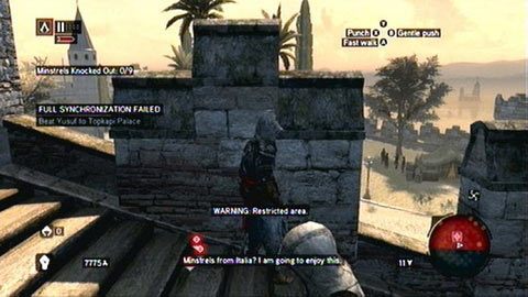 Jeżeli jednak wylądujesz już na ziemi, nie trać czasu na wspinanie się z powrotem na górę - Sekwencja 4 - The Uncivil War (1) | Opis przejścia Assassins Creed Revelations - Assassins Creed: Revelations - poradnik do gry