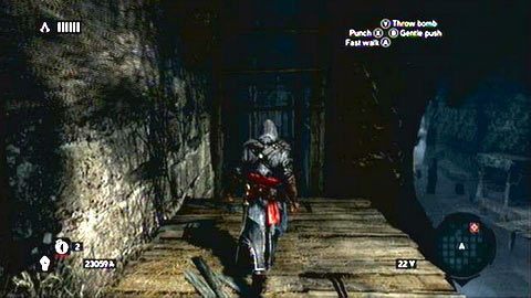 Skacząc cały czas przed siebie, dotrzesz do miejsca z wystającymi z wody kamiennymi słupami - Sekwencja 5 - Heir to The Empire (4-6) | Opis przejścia AC Revelations - Assassins Creed: Revelations - poradnik do gry