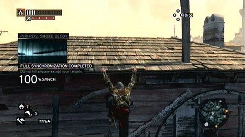 Wystarczy, że opuścisz zaznaczoną strefę oraz staniesz się anonimowy, a zaliczysz zadanie - Misje Piri Reisa - Smoke Decoy, Sticky Situations, Tripwire | Zadania dodatkowe - Assassins Creed: Revelations - poradnik do gry