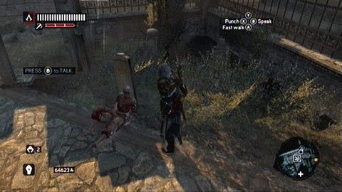 Po rozmowie z mężczyzną udaj się do zaznaczonej na mapie strefy - Misje rekrutów (1-3) | Zadania dodatkowe Assassins Creed Revelations - Assassins Creed: Revelations - poradnik do gry