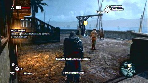 Kieszonkowca znajdziesz w południowo-wschodnim rogu lokacji - Misje rekrutów (4-6) | Zadania dodatkowe Assassins Creed Revelations - Assassins Creed: Revelations - poradnik do gry