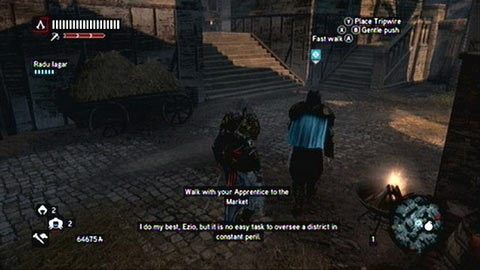 Udaj się razem z uczniem na bazar i spotkaj z wręczającym łapówki handlarzem - Misje mistrzów (6,7) | Zadania dodatkowe Assassins Creed Revelations - Assassins Creed: Revelations - poradnik do gry
