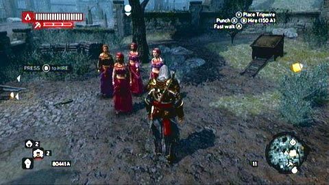 Podczas śledzenia kupca, wynajmij stojące niedaleko Cyganki i idź razem z nimi - Misje mistrzów (8-10) | Zadania dodatkowe Assassins Creed Revelations - Assassins Creed: Revelations - poradnik do gry