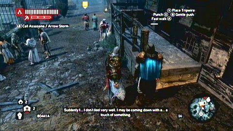 Po tym jak mężczyzna spotka się z Templariuszem, musisz zabić strażnika stojącego z prawej - Misje mistrzów (8-10) | Zadania dodatkowe Assassins Creed Revelations - Assassins Creed: Revelations - poradnik do gry