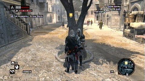 Gdy rekrut schowa się za drzewem, przygotuj się na atak dwóch mężczyzn - Misje mistrzów (11,12) | Zadania dodatkowe Assassins Creed Revelations - Assassins Creed: Revelations - poradnik do gry