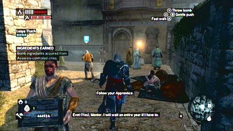 Po rozmowie ze swym uczniem, podążaj za nim, aż zobaczysz kobietę, którą musisz zabić - Misje mistrzów (11,12) | Zadania dodatkowe Assassins Creed Revelations - Assassins Creed: Revelations - poradnik do gry