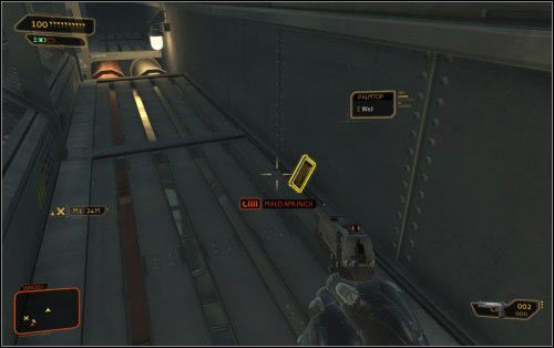 W dalszej części poziomu natrafisz np - (1) Wariant pokojowy - Ucieknij i znajdź swój sprzęt - Ucieczka z patelni - Deus Ex: Human Revolution - The Missing Link - poradnik do gry