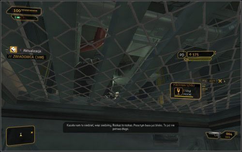 Z pewnością zauważysz też dwóch wartowników w jednym z pomieszczeń (9) - (1) Wariant pokojowy - Ucieknij i znajdź swój sprzęt - Ucieczka z patelni - Deus Ex: Human Revolution - The Missing Link - poradnik do gry