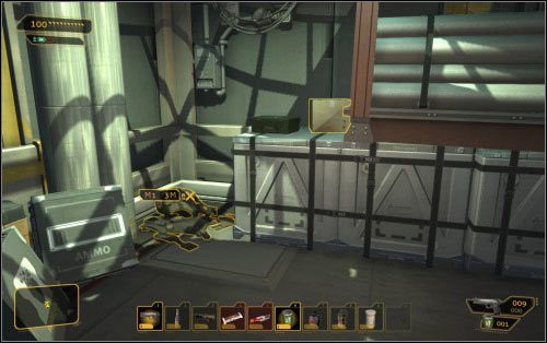 Potem otwórz pobliskie drzwi (1) kodem 1923 - (1) Wariant agresywny - Ucieknij i znajdź swój sprzęt - Ucieczka z patelni - Deus Ex: Human Revolution - The Missing Link - poradnik do gry