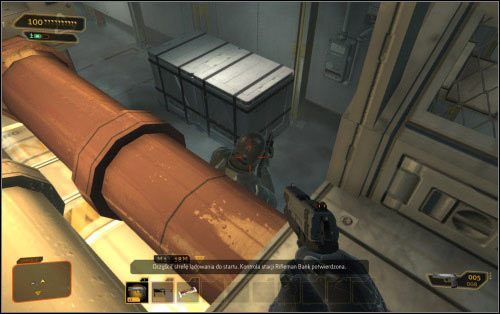 W okolicy grasują jeszcze dwie, dwuosobowe grupy wrogów - (1) Wariant agresywny - Ucieknij i znajdź swój sprzęt - Ucieczka z patelni - Deus Ex: Human Revolution - The Missing Link - poradnik do gry